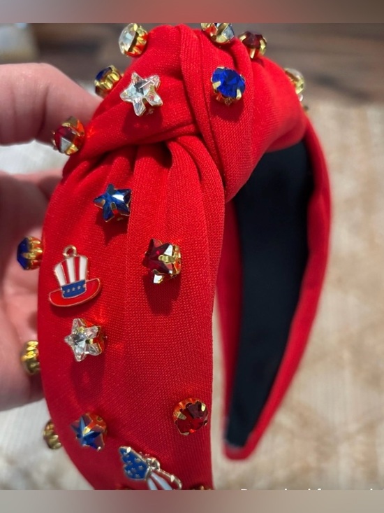 Other - Kids Red Embellished Knot Headband